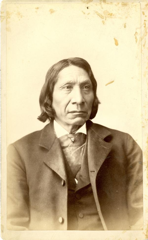 Red Cloud (pose 2), 1883 Carlisle Indian School Digital Resource Center